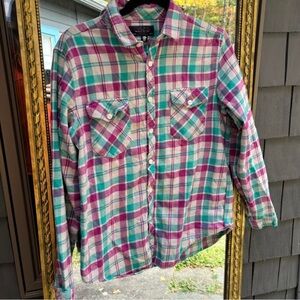MISHKA flannel button down size med